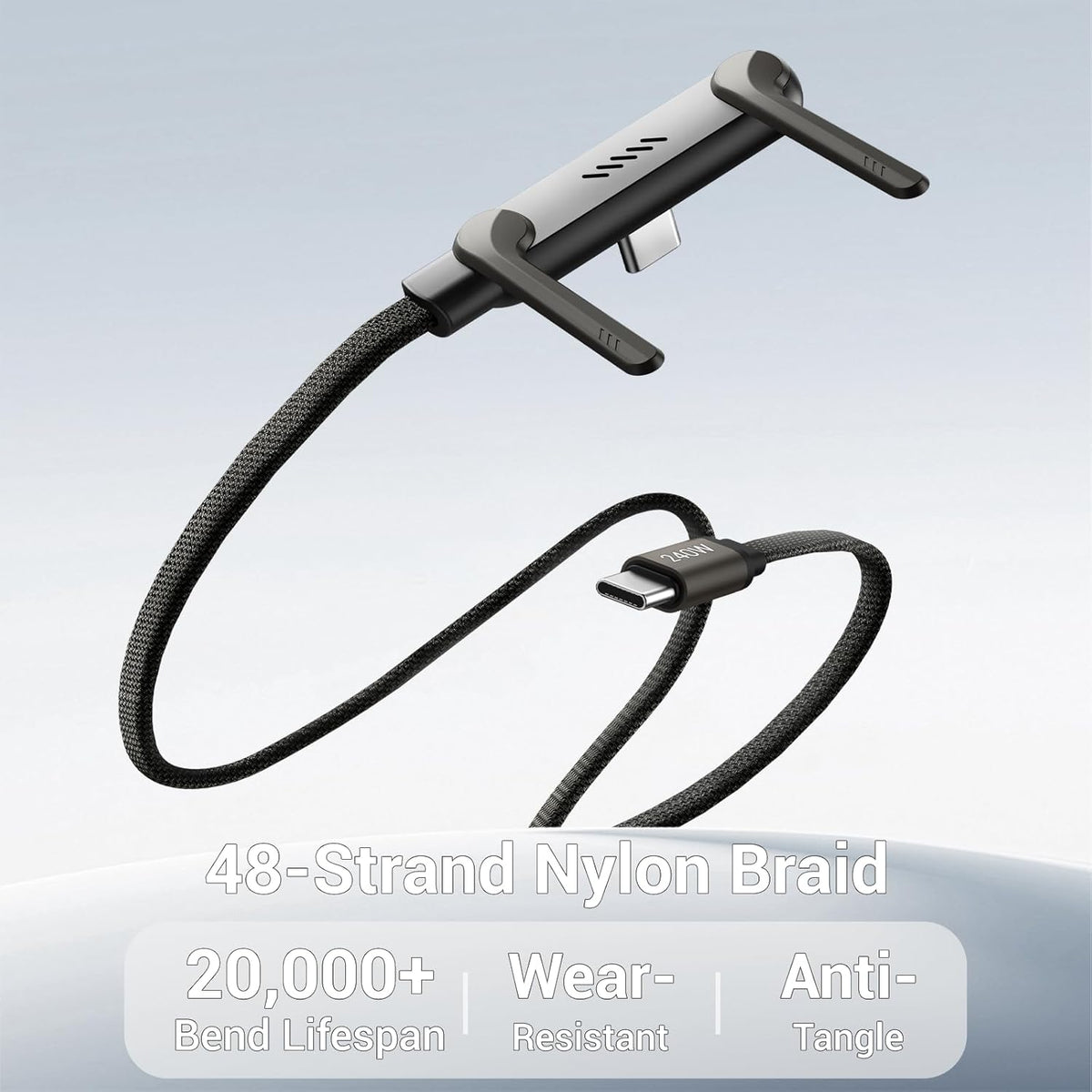 2-in-1 Invisible Stand Fast Charging Cable 65W USB to Type-C – RelaxAura
