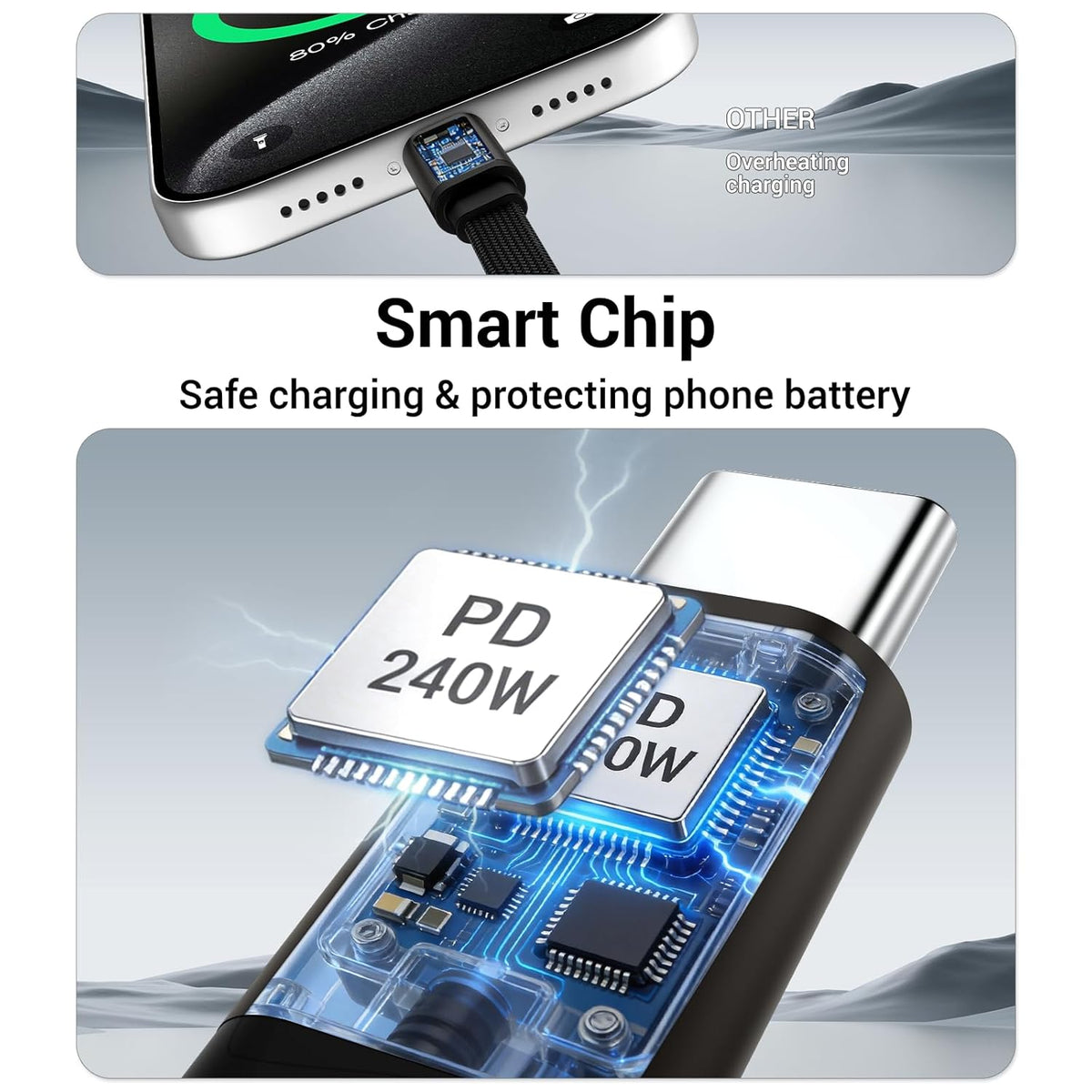 2-in-1 Invisible Stand Fast Charging Cable 65W USB to Type-C – RelaxAura