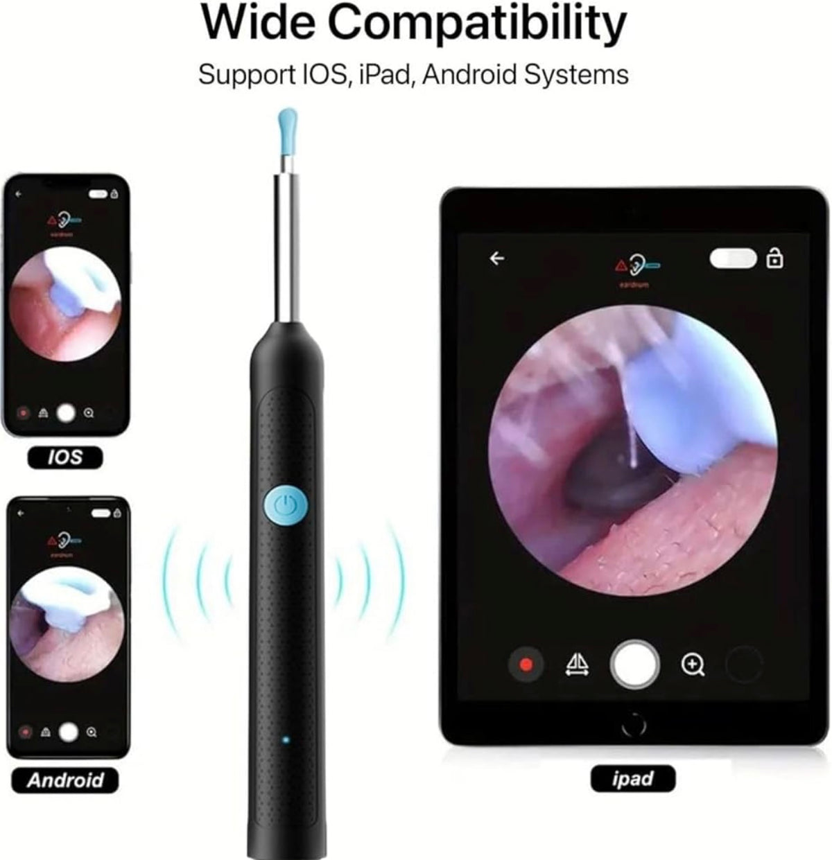 Smart Visual Earwax Cleaner with 1080P WiFi Camera & LED Light – Recha ...